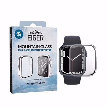 Picture of Eiger Eiger Mountain Glass Full Case for Apple Watch 8 / 7 45mm in Clear